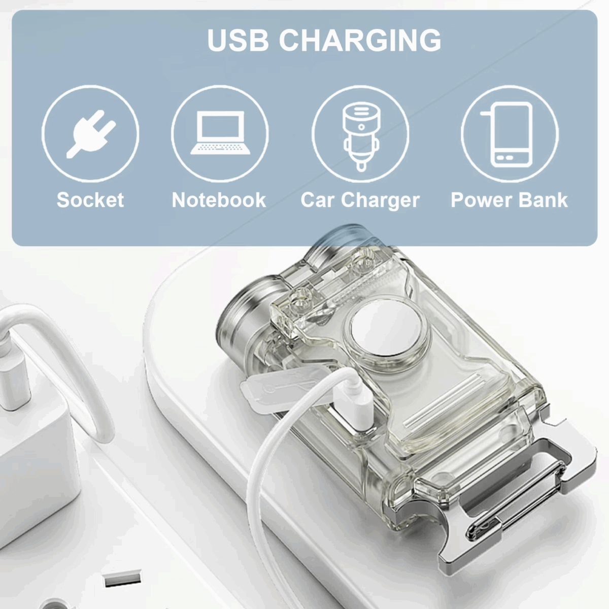 ⁦كشاف جيب ميني مغناطيسي مع فتاحة ب 6 الوان اضاءة مختلفة⁩ - الصورة ⁦4⁩