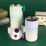 ⁦مج حراري استانليس ستيل 460 ملي بشاشة تاتش لعرض درجة الحرارة وغطاء محكم الغلق للخروج والرحلات⁩ - الصورة ⁦6⁩