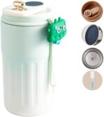 ⁦مج حراري استانليس ستيل 460 ملي بشاشة تاتش لعرض درجة الحرارة وغطاء محكم الغلق للخروج والرحلات⁩ - الصورة ⁦8⁩