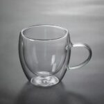 ⁦مج زجاج دبل شفاف 150 ملل لشرب وتقديم القهوة والعصائر⁩ - الصورة ⁦2⁩