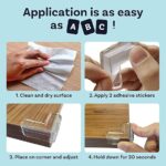 ⁦مجموعة حامي زوايا سيليكون شفاف للأطفال لتجنب الإصابات ٤ قطع⁩ - الصورة ⁦4⁩