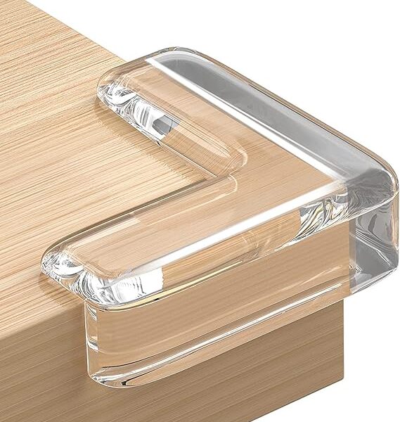 مجموعة حامي زوايا سيليكون شفاف للأطفال لتجنب الإصابات ٤ قطع