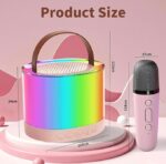 ⁦مكبر صوت مضئ بالوان مختلفة مزود بميكروفون⁩ - الصورة ⁦3⁩