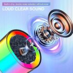 ⁦مكبر صوت مضئ بالوان مختلفة مزود بميكروفون⁩ - الصورة ⁦4⁩