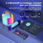 ⁦مكبر صوت مضئ بالوان مختلفة مزود بميكروفون⁩ - الصورة ⁦5⁩