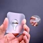 ⁦طقم  بديل للمسامير 4 قطع شفافة لتعليق أدوات الحمام والمطبخ⁩ - الصورة ⁦3⁩