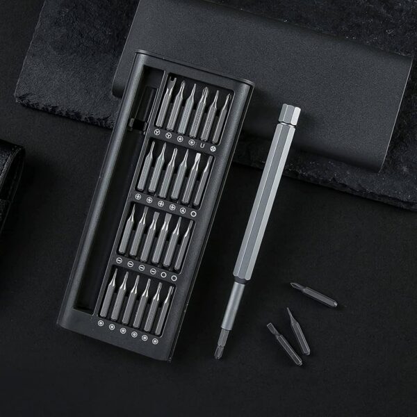 طقم رؤوس مفكات مغناطيسي 24 قطعة متعدد الاستخدام