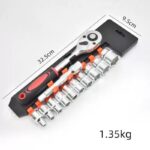 ⁦طقم مفاتيح ربط مع سقاطة ب 10 رؤوس قابلة للتبديل⁩ - الصورة ⁦4⁩