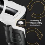 ⁦طقم مفك كهربائي لاسلكي 25 قطعة بتصميم مقبض قابل للدوران 180 درجة _  بيو اس بي للشحن⁩ - الصورة ⁦3⁩