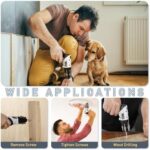 ⁦طقم مفك كهربائي لاسلكي 25 قطعة بتصميم مقبض قابل للدوران 180 درجة _  بيو اس بي للشحن⁩ - الصورة ⁦6⁩