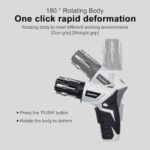 ⁦طقم مفك كهربائي لاسلكي 25 قطعة بتصميم مقبض قابل للدوران 180 درجة _  بيو اس بي للشحن⁩ - الصورة ⁦8⁩