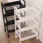 ⁦عربة تخزين ومنظم 3 أدوار لتنظيم المطبخ وترتيب أدوات الحمام بعجلات لسهولة الحركة⁩ - الصورة ⁦6⁩