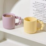 مج بورسلين بيد على شكل فقاعات لتناول المشروبات الساخنة والهوت شوكليت 350 ملي