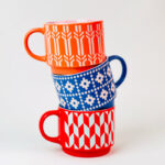 ⁦مج بورسلين مزخرف بتصميم مميز للمشروبات الساخنة و النسكافيه 350 ملي⁩ - الصورة ⁦5⁩