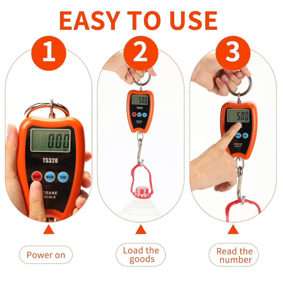 ⁦ميزان رافعة ديجيتال محمول بشاشة ليد رقمية يحمل حتى 200 كجم⁩ - الصورة ⁦7⁩