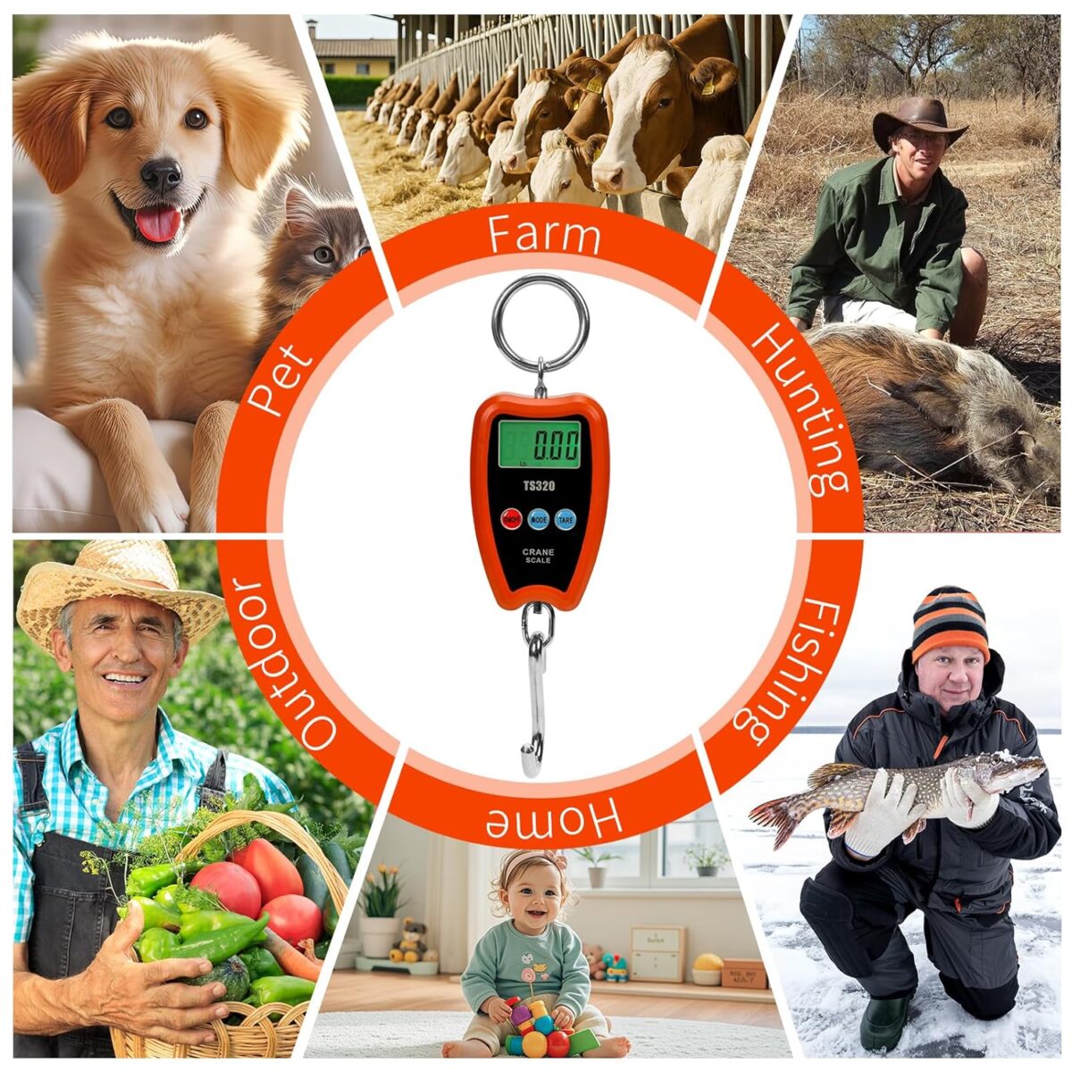 ⁦ميزان رافعة ديجيتال محمول بشاشة ليد رقمية يحمل حتى 200 كجم⁩ - الصورة ⁦9⁩