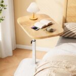 ترابيزة جانبية قابلة للطي تدور بزاوية 360 درجة وقابلة لتعديل الارتفاع لغرف النوم والمعيشة