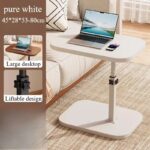 ⁦ترابيزة جانبية قابلة للطي تدور بزاوية 360 درجة وقابلة لتعديل الارتفاع لغرف النوم والمعيشة⁩ - الصورة ⁦4⁩