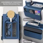 ⁦حامل اكواب سيليكون لمسند يد الكنبة مع جيوب جانبية لحمل الموبايل والريموت⁩ - الصورة ⁦3⁩