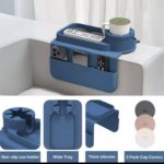 ⁦حامل اكواب سيليكون لمسند يد الكنبة مع جيوب جانبية لحمل الموبايل والريموت⁩ - الصورة ⁦5⁩