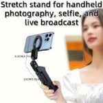 ⁦حامل موبايل مغناطيسي للمكتب قابل للطي والدوران 360 درجة⁩ - الصورة ⁦3⁩