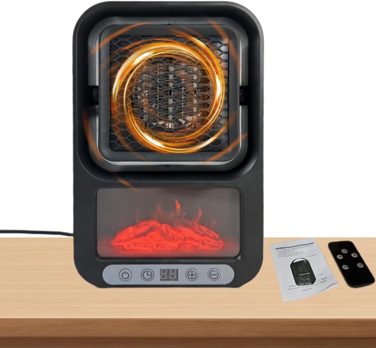 ⁦دفاية كهربائية محمولة تدور بزاوية 180 درجة للمنزل والمكتب⁩ - الصورة ⁦2⁩