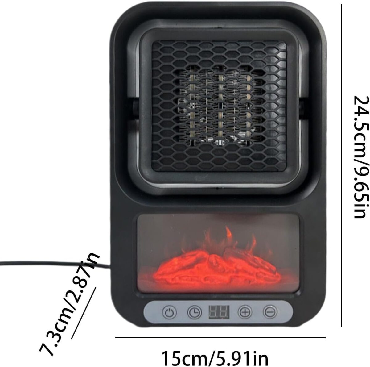 ⁦دفاية كهربائية محمولة تدور بزاوية 180 درجة للمنزل والمكتب⁩ - الصورة ⁦7⁩