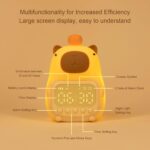 ⁦ساعة ومنبه بتصميم دبدوب مع ضوء ليلي لغرف النوم⁩ - الصورة ⁦6⁩