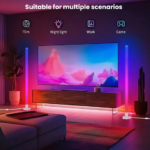 ستاند ليد عمودي بإضاءة ملونة ار جي بي مع ريموت كنترول للتحكم