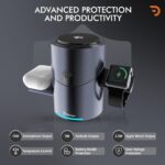 ⁦شاحن وايرليس ماجنتيك تاتش  3 * 1 للموبايل والايربودز وسمارت واتش⁩ - الصورة ⁦5⁩