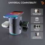 ⁦شاحن وايرليس ماجنتيك تاتش  3 * 1 للموبايل والايربودز وسمارت واتش⁩ - الصورة ⁦2⁩