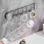 شماعة حوائط أكريليك شفاف ب 5 هوك لتعليق الملابس والحقائب