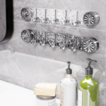 ⁦شماعة حوائط أكريليك شفاف ب 5 هوك لتعليق الملابس والحقائب⁩ - الصورة ⁦8⁩