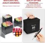 ⁦شنطة ألوان ماركر 80 لون مزدوجة الرأس للرسم والتحديد والتلوين⁩ - الصورة ⁦3⁩