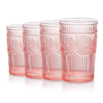 ⁦طقم كوبايات زجاج مزخرف 6 قطع بسعة 385 ملي⁩ - الصورة ⁦5⁩