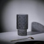 طقم كوبايات زجاج مزخرف باشكال مختلفة باللون الرمادي 6 قطع