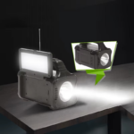 ⁦كشاف طوارئ يعمل بالطاقة الشمسية 4 *1مع راديو وباور بانك ومشغل بلوتوث⁩ - الصورة ⁦5⁩