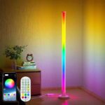 ⁦مصباح أرضي ليد ذكي بإضاءة آر جي بي متعددة الألوان للديكور⁩ - الصورة ⁦2⁩