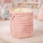 ⁦باسكت غسيل قطيفة مقاس 40 * 35 سم قابل للطي بيد⁩ - الصورة ⁦2⁩