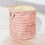 ⁦باسكت غسيل قطيفة مقاس 40 * 35 سم قابل للطي بيد⁩ - الصورة ⁦9⁩