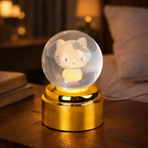 بلورة كريستال ثلاثية الابعاد بتصميمات مختلفة بقاعدة قابلة للفصل