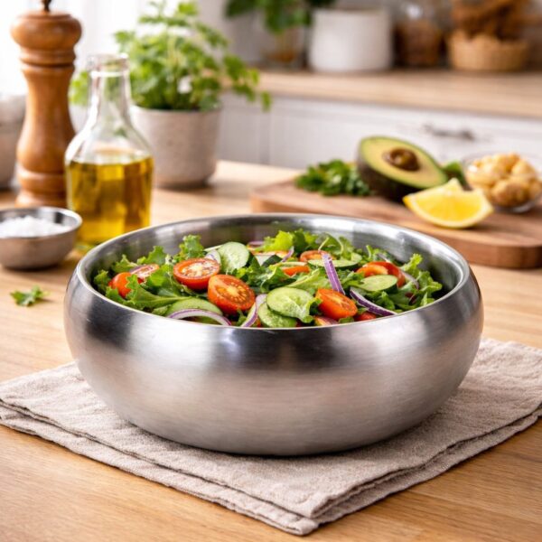 بولة استانلس ستيل تركي عميقة للسلطة مقاس 28 سم