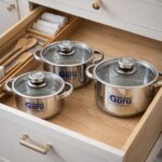 ⁦طقم حلل استانلس ستيل تركي للطهي 22 قطعة⁩ - الصورة ⁦6⁩