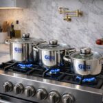 ⁦طقم حلل استانلس ستيل تركي للطهي 22 قطعة⁩ - الصورة ⁦7⁩