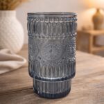 ⁦طقم كوبايات زجاج مزخرف باشكال مختلفة باللون الرمادي 6 قطع⁩ - الصورة ⁦5⁩