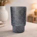 ⁦طقم كوبايات زجاج مزخرف باشكال مختلفة باللون الرمادي 6 قطع⁩ - الصورة ⁦7⁩