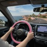 ⁦غطاء دريكسيون جلد مزين بالماس مانع للانزلاق لراحة اليد اثناء القيادة⁩ - الصورة ⁦4⁩