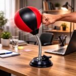 ⁦كرة بوكسينج  مكتبية للتسلية وتخفيف التوتر تعمل بالشفط⁩ - الصورة ⁦5⁩