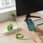 ⁦كفر حماية لشاحن وكابل الآيفون بتصميم كورتي البعبع _ قطعتين⁩ - الصورة ⁦3⁩