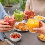 ⁦كوباية زجاج دابل مزينة بجليتر متحرك من الداخل⁩ - الصورة ⁦5⁩